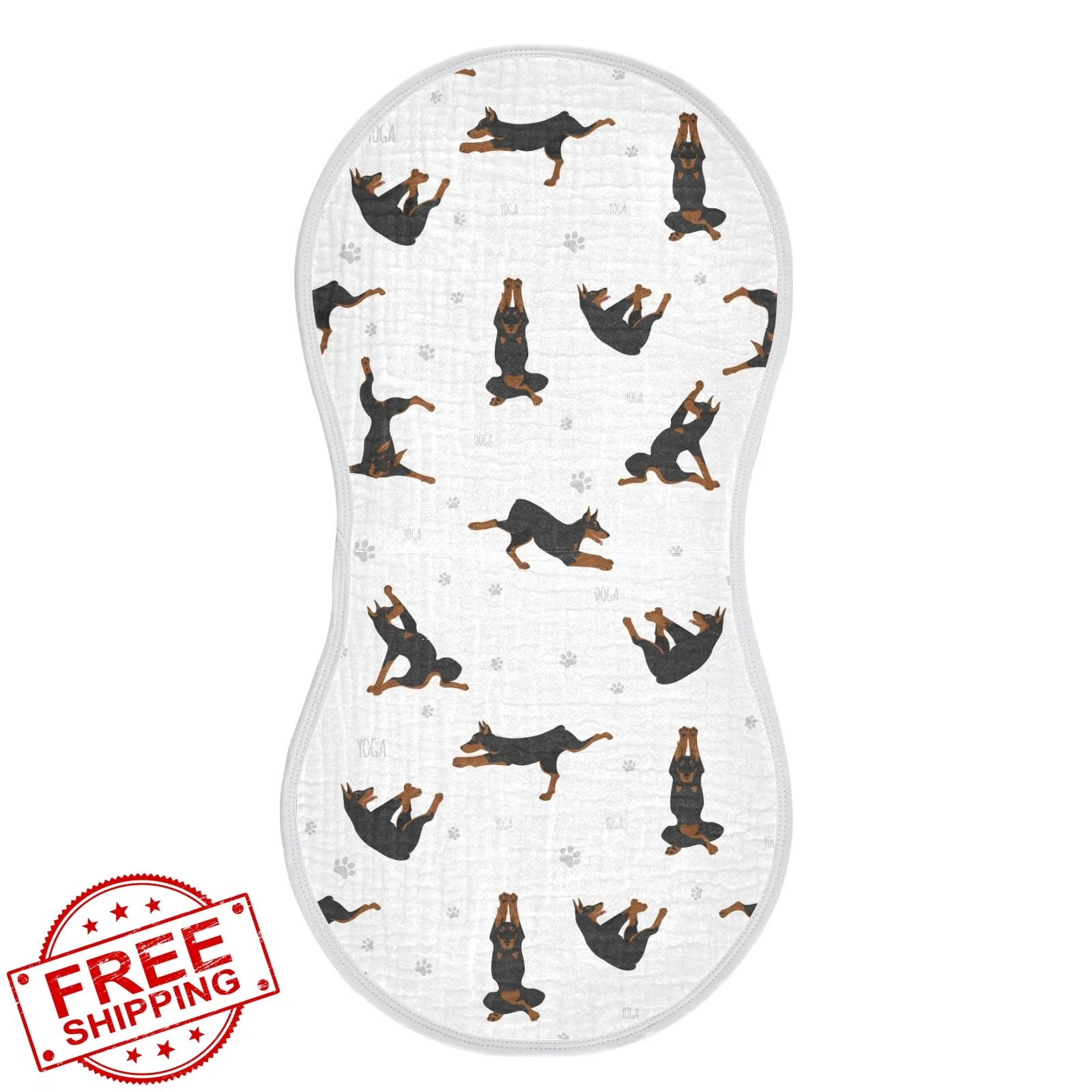 vvfelixl Doberman Dog Burp Cloths Baby Washcloths 1 Pack White Multicolor 19