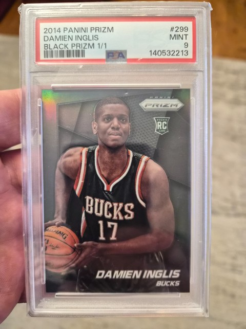 2014-15 Panini Prizm Black Prizm #299 Damien Inglis Rookie 1/1 PSA 9 Bucks