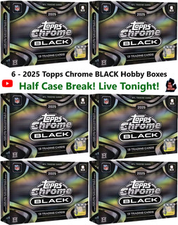 Detroit Lions Break #576 Topps Chrome BLACK 2025 Hobby Box Half Case x6