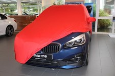 Vollgarage Car-Cover Indoor Rot mit Spiegeltaschen für BMW 2er Active Tourer U0