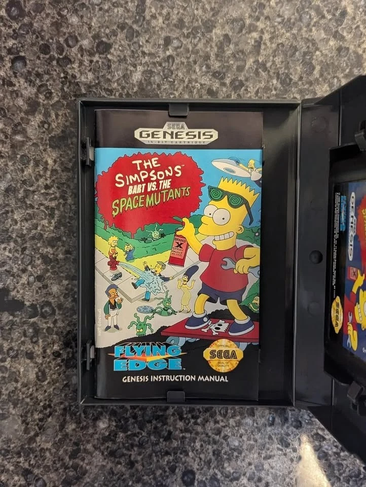 Simpsons: Bart vs. The Space Mutants (Sega Genesis, 1992) CIB, Authentic, Tested - Image 2 of 4