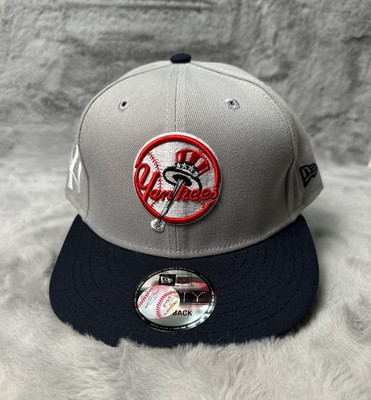 New York Yankees Hat Cap Gray Blue New Era 9 Fifty Snap Back MLB Baseball Mens