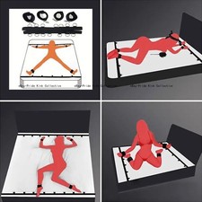 Complete Bed Restraint Set, Cuffs with Spreader Bar for Wrists Ankles