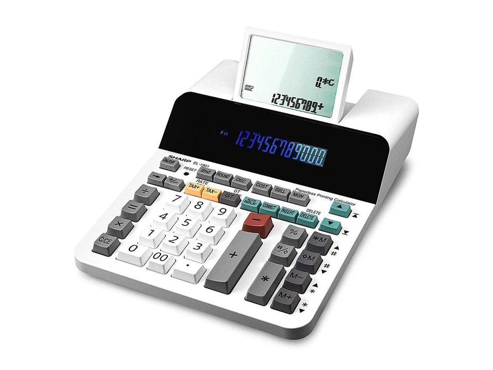 Sharp EL-1901 Paperless Printing Calculator with Check and Correct 12-Digit LCD - Image 2 of 4
