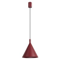 Pendelleuchte Stahl Burgund Rund Esstisch E27 Ø24.5 Cm HäNgelampe Wohnzimmer