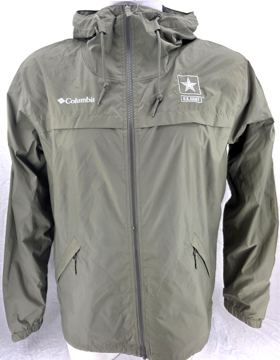 NEW US Army Black Knights Columbia FZ Lined Hooded Windbreaker