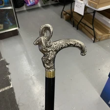 RAM GOAT ARIES HEAD CANE Walking Stick Canes Vintage BRAND NEW FREE SHIPPING