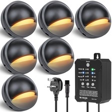 HIBOITEC 6Pack Dimmable Low Voltage Garden Lights with 6pcs, Warm White 