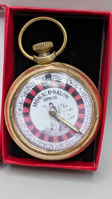 SELTENE MONACO SALON DEPOSE ROULETTE SPIEL TASCHENANHÄNGER/UHR