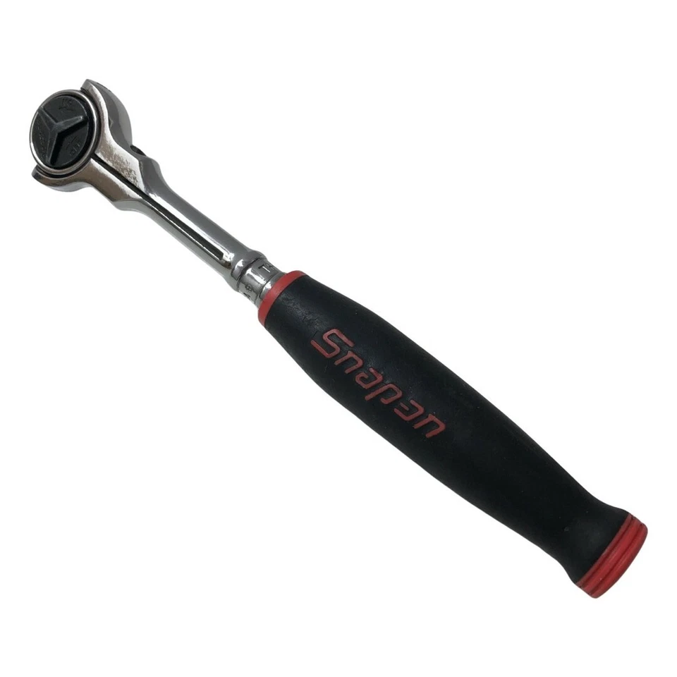 Snap On 1/4" Drive Round Swivel Head Soft Grip Handle Ratchet Made in USA JP - Image 2 of 4