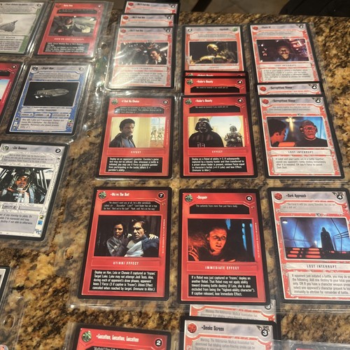 Carte collezionabili Star Wars 1996 CCG in raccoglitore carte bordo nero mai giocate lotto I - Foto 6 di 24