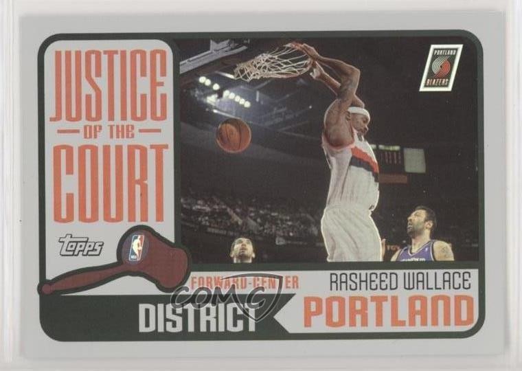2003-04 Topps Justice of the Court Rasheed Wallace #JC-20 0k4