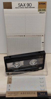TDK SA-X 90 *UNBESCHRIFTET+STICKER* IEC II Type 2 Kassette Cassette -neuwertig-