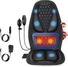 3D Vibrating Back Massager Cushion with Heat  Portable Lumbar Support Pad