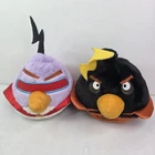 Angry Birds Black Orange Space Bomb Bird 8" and Space Lazer Rovio Plush Toy