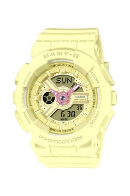CASIO BABY-G BA-110AH-9AJF ViVid Accent Hands Yellow Analog Digital Women Watch
