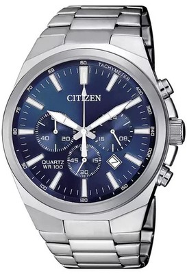 Citizen Men's Chronograph Quartz Blue Stainless Steel Watch