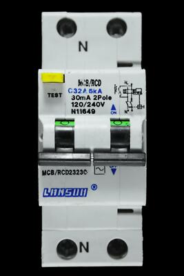 LANSON 32 AMP TYP C 6kA 30mA DOPPELPOLIG MCB/RCD RCBO 23230