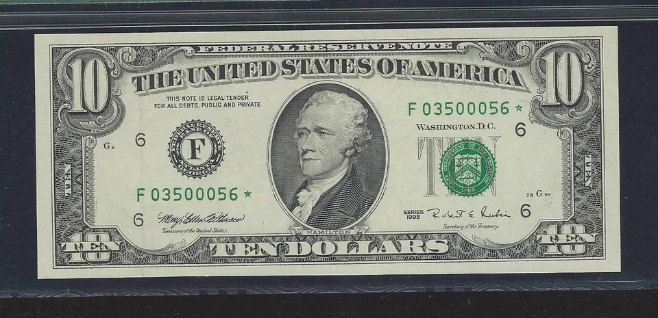$10 Series 1995, Atlanta, F-Star Block, Federal Reserve Note, PMG64EPQ, Rare! - Image 3 of 4