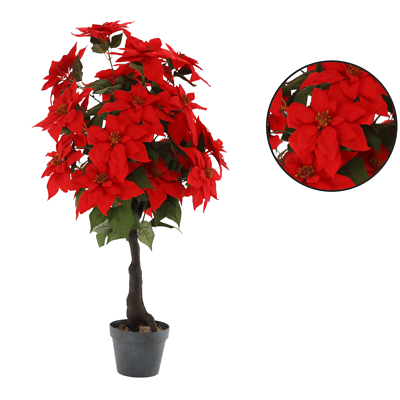 XXL Weihnachtsstern 100cm Knstlicher Bluemn Poinsettia Adventsstern  Christstern | eBay.de