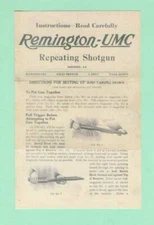 Remington Model 10 Early Factory Owners Instructions Manual Reproduction
