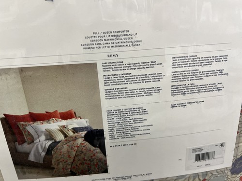 RALPH LAUREN Remy Floral FULL/QUEEN 1PC Comforter NEW - Picture 3 of 3
