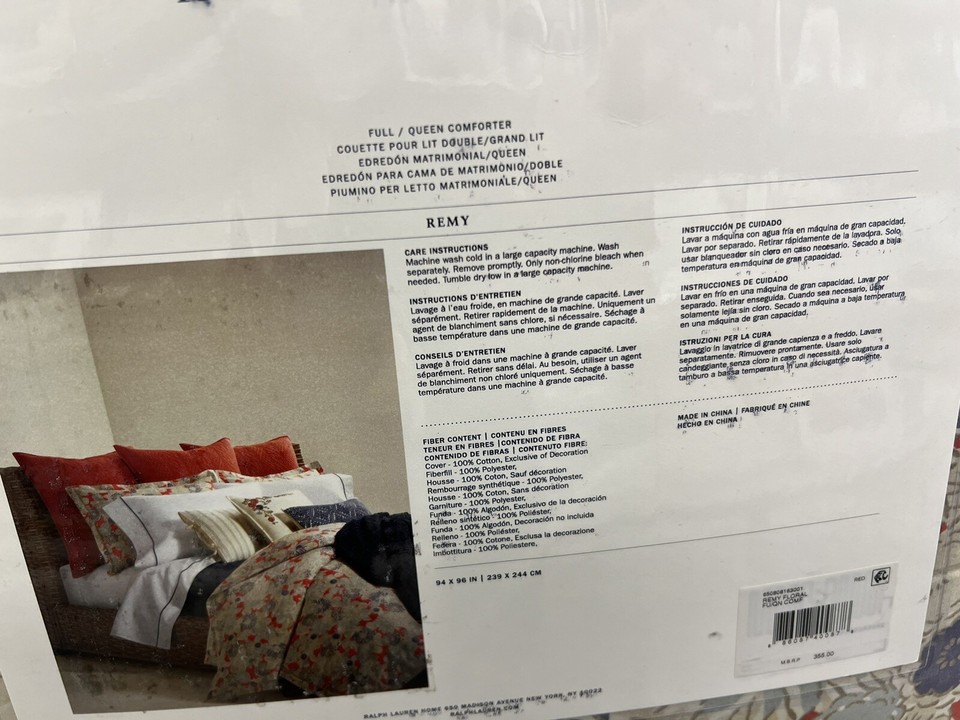 RALPH LAUREN Remy Floral FULL/QUEEN 1PC Comforter NEW eBay