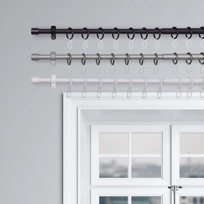 Stilgarnitur Gardinenstange Gardine 120-220cm ausziehbar Vorhangstange Vorhang - Bild 1 von 4