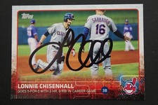 Lonnie Chisenhall Indians Signed Autographed 2015 Topps Checklist Baseball Card