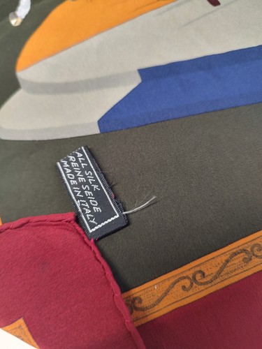 VITALINO PANCALDI FOULARD 100% SILK SETA SCARVES SCARF SQUARE MADE ITALY - Picture 8 of 8