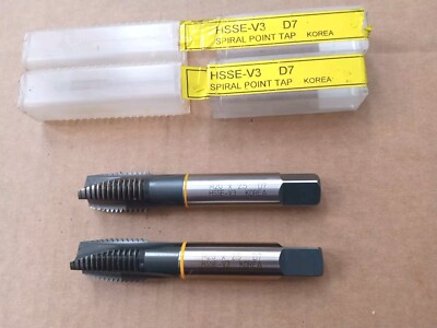 Lot Of 2 - M20 x 2.5 Spiral Point Tap Yellow Ring HSSE-V3 Korea New