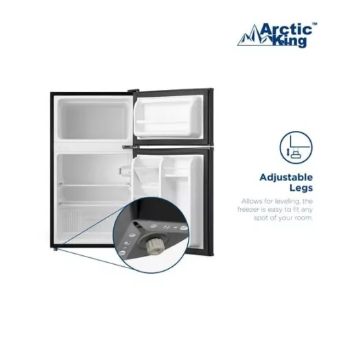 Black 3.2 Cu ft Two Door Compact Mini Fridge with Freezer - Picture 14 of 17