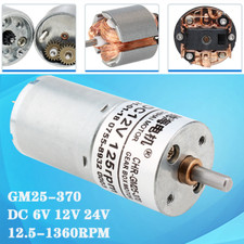 12.5-1360RPM Planetengetriebe Motor DC 6V 12V 24V Metall Getriebemotor GM25-370