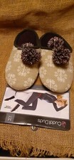 CUDDL DUDS SLIPPERS NEW SIZE M 7-8 COMFORT FOAM FREE S/H