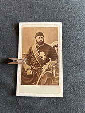 CDV photo Abdulaziz Sultan of Turkey uniform Abdullah Freres Constantinople