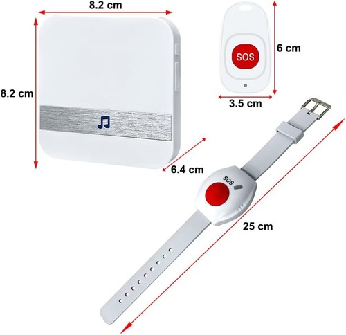 ALEENFOON Haus Wireless Mobiler Alarm Notruf Knopf Notrufknopf für Senioren Plug - Bild 2 von 7