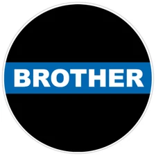 Police Law Enforcement Thin Blue Line Brother Bumper Sticker Military Vinyl 5"