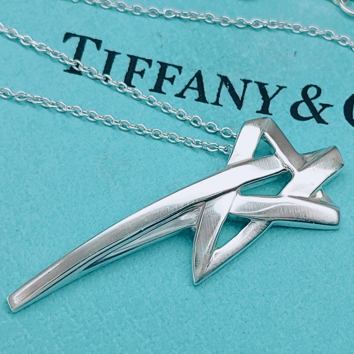 Tiffany & Co PALOMA PICASSO シルバー ネックレス【ランク：A】 Tiffany & Co. Shooting Star Pendant Necklace Paloma Picasso