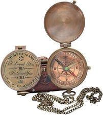 Engraved Compass, Gift for Husband, Anniversary, Wedding Gift for Him, Boyfriend