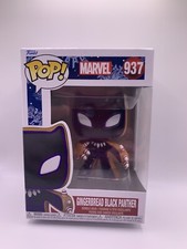 Figura Vinilo Marvel Funko Pantera Negra Navidad Pan de Jengibre Pop #937