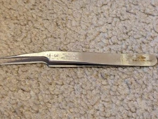 Excelta 5A-SA - Tweezers, Tapered 10-Deg Offset Very Fine Points, Anti-Mag.