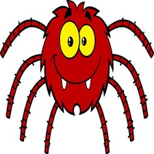 30 Custom Red Cartoon Spider Personalized Address Labels