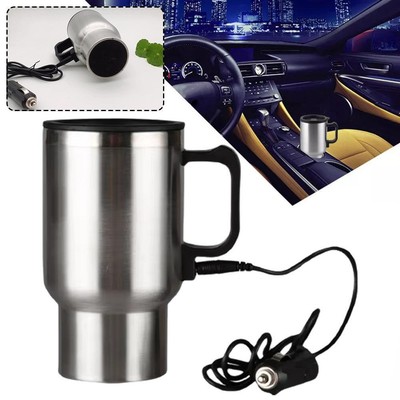 300/450ml Electric Water Kettle Stainless Steel Car Car~ Cup Coffee Tea S1Q3