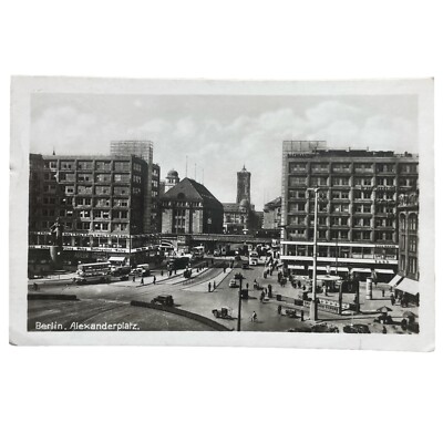 Postkarte AK Berlin Alexanderplatz Echtfoto Oldtimer Gl. 1942 Ansichtskarte