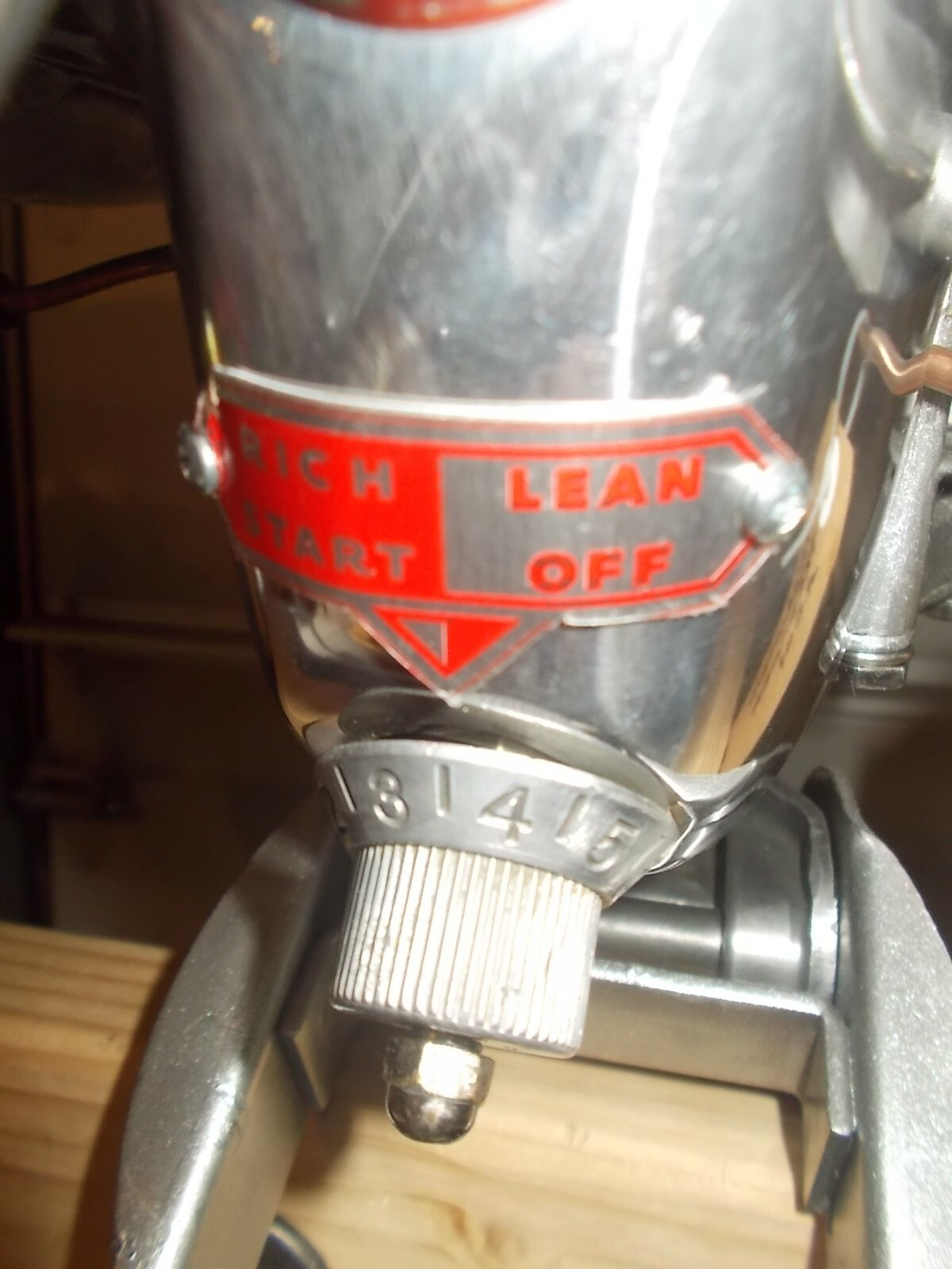 Waterwitch Outboard Motor Aluminum Rich/Lean Plate and Decal eBay