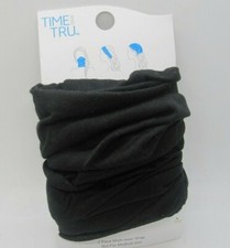 Time  Tru Women's Head Wrap Multifunctional 2 Pack Face Covering Black New