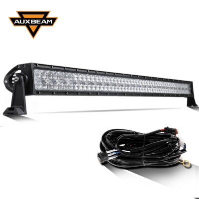 AUXTINGS 132cm 52inch 132cm 300W Spot Flood Led Light Bar Driving Lights Fog Light Off Road Lighting with Wiring Harness Kit for SUV UTE AV Truck 4x4 Boat