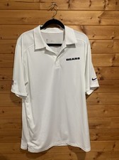 Chicago Bears Nike NFL On Field Apparel Dri-Fit Polo Men's Off-White Used