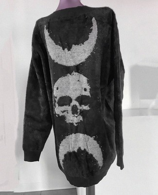 Killstar Pullover Moon Skull Night Nomad Cardigan schwarz Grunge Punk Gothic Jacke