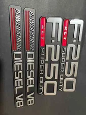 Set of 4 Side Door fender Emblems For 99-04 F250 XLT  Superduty Powerstroke V8